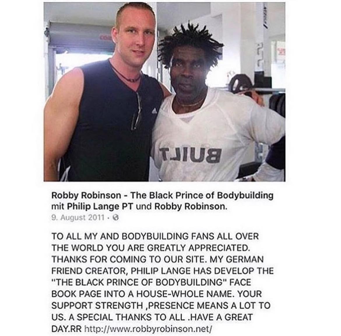 Robby Robinson und ich im "World Gym Marina Del Rey, Ca."